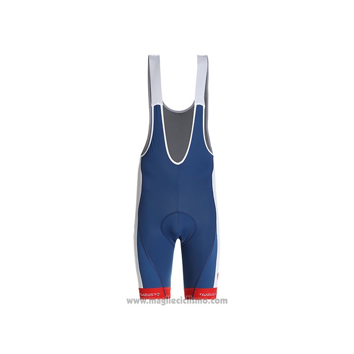 2021 Abbigliamento Ciclismo Direct Energie Blu Rosso Bianco Manica Corta e Salopette